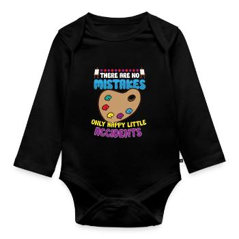 Künstler Malerei Maler Kunstfarbe Kunstlehrer - Baby Bio-Langarm-Body - Schwarz - Vorne