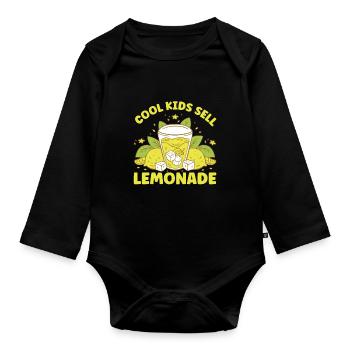 Lemonade Rack Lemon Juice Homemade - Organic Longsleeve Baby Bodysuit - black - Front