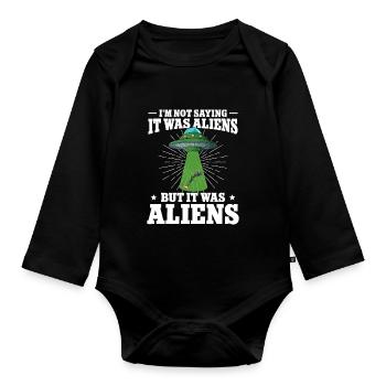 Leg surgery wheelchair lost leg - Organic Longsleeve Baby Bodysuit - black - Front