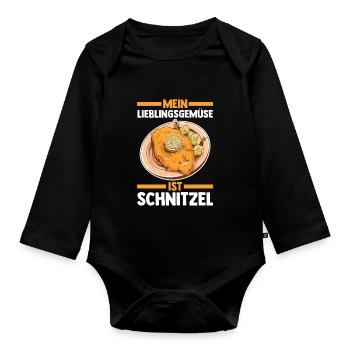 Anti Vegan - Baby Bio-Langarm-Body - Schwarz - Vorne