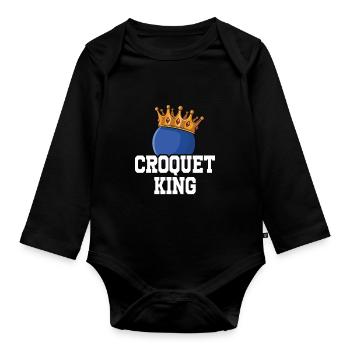 Croquet - Baby Bio-Langarm-Body - Schwarz - Vorne