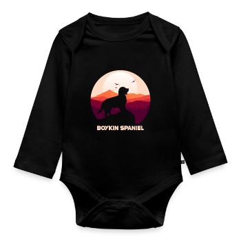 Boykin Spaniel - Organic Longsleeve Baby Bodysuit - black - Front