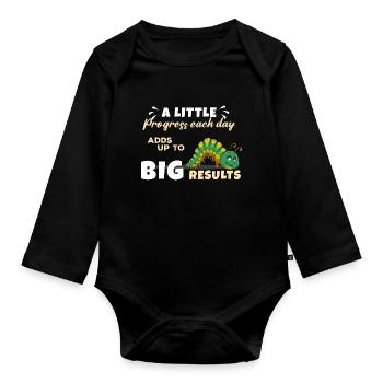 Caterpillar - Organic Longsleeve Baby Bodysuit - black - Front