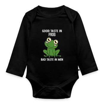 Grenouille Bon goût dans Grenouille Mauvais goût Im Men - Body Bébé bio manches longues - noir - Devant
