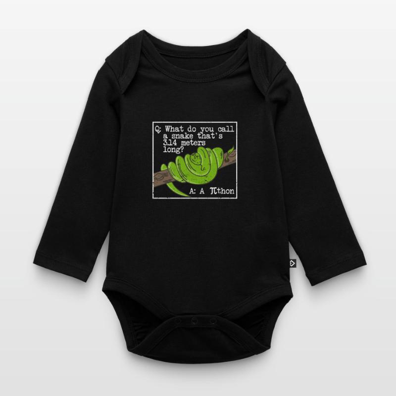 python serpent pithon pi tag icône maths drôles Body Bébé bio manches longues