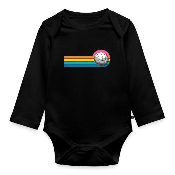 Volley-ball - Body Bébé bio manches longues - noir - Devant