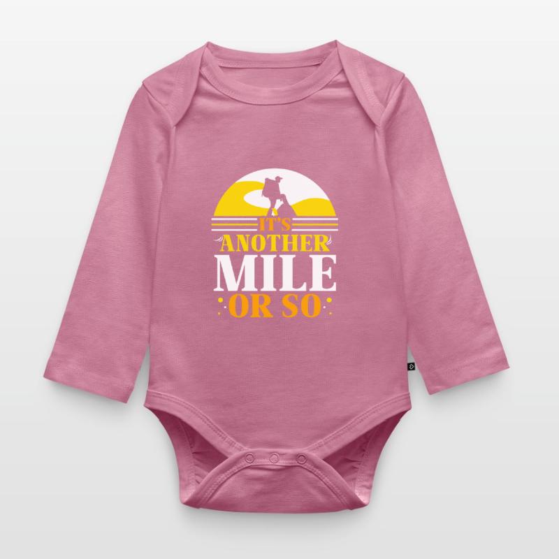 Eine Weitere Meile Oder So Halbe Meile Wanderung Baby Bio-Langarm-Body
