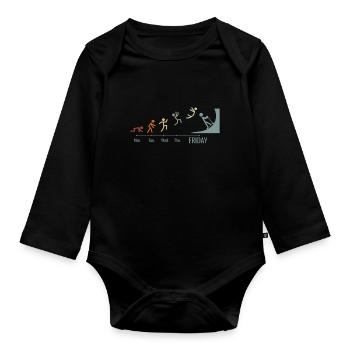 Kick Scooter Kick-scooter Vintage Kick Scooter - Organic Longsleeve Baby Bodysuit - black - Front