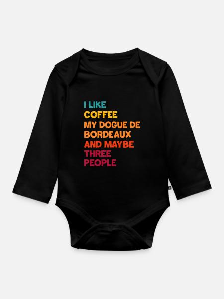 Bordeauxdogge - Baby Bio-Langarm-Body - Schwarz
