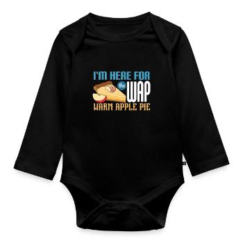 Apple pie - Organic Longsleeve Baby Bodysuit - black - Front