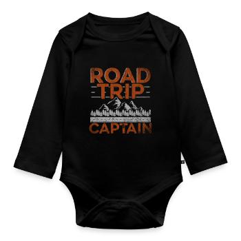 Road Trip Captain Loisir Aventure Excursion - Body Bébé bio manches longues - noir - Devant