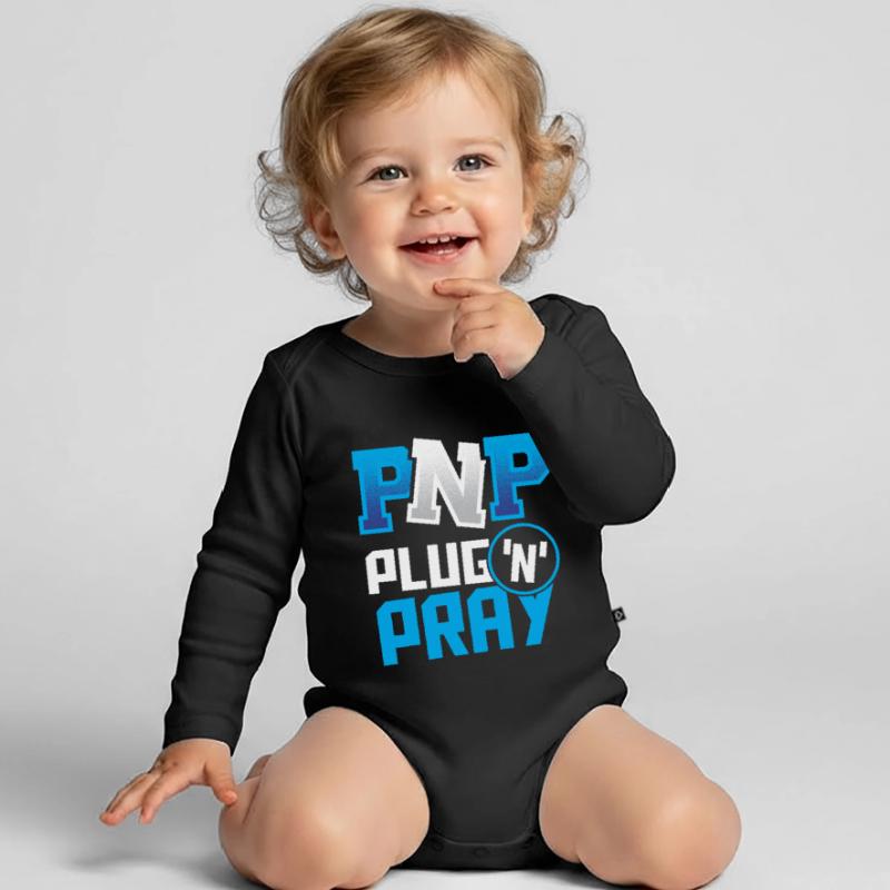 PnP = Plug'n'Pray Programming Programmer Coding Baby Bio-Langarm-Body