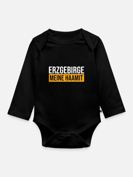 Erzgebirge Meine Haamit - Baby Bio-Langarm-Body - Schwarz