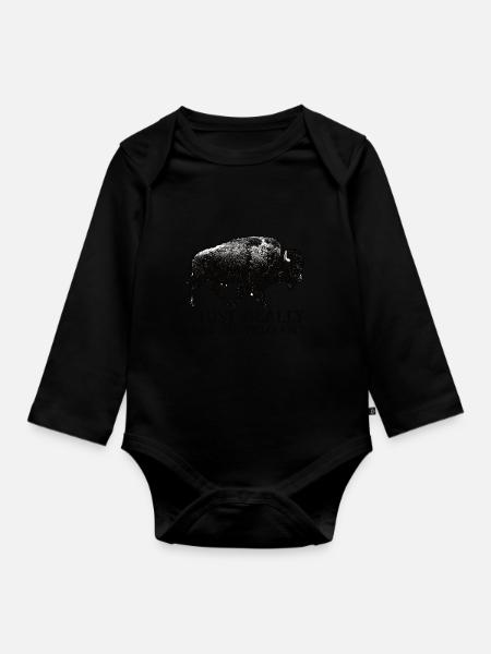 Bison - Baby Bio-Langarm-Body - Schwarz