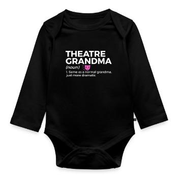 Theater Schauspieler - Baby Bio-Langarm-Body - Schwarz - Vorne