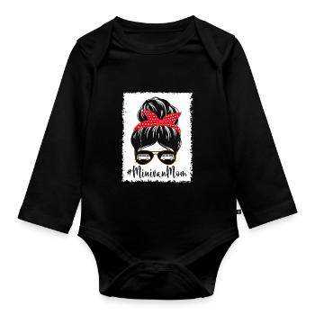 Mom Life Minivan Super Moms Drives Minivan Geschen - Organic Longsleeve Baby Bodysuit - black - Front