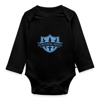 Larp | Live-action role-playing game | Larps | Larp - Organic Longsleeve Baby Bodysuit - black - Front