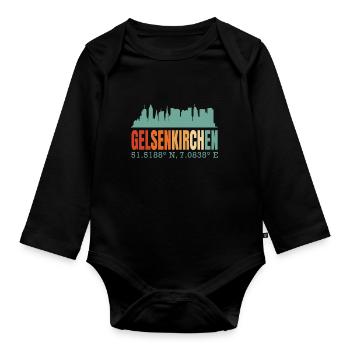 Gelsenkirchen - Baby Bio-Langarm-Body - Schwarz - Vorne