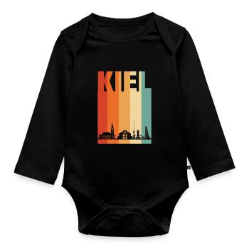 Kiel - Baby Bio-Langarm-Body - Schwarz - Vorne