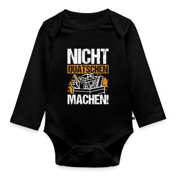 Handwerker Spruch Handwerker Meister Tischler Zimm - Baby Bio-Langarm-Body - Schwarz - Vorne