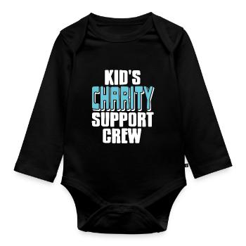 Kid’s Charity Support Crew Cool Retro Charity - Body Bébé bio manches longues - noir - Devant