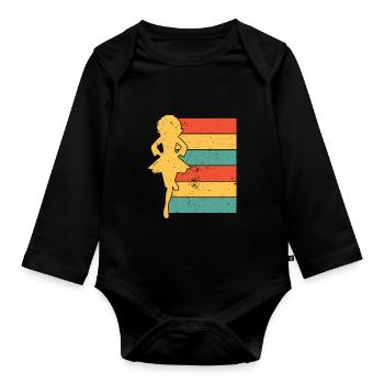 Irish Dance St. Patrick's Dance - Organic Longsleeve Baby Bodysuit - black - Front