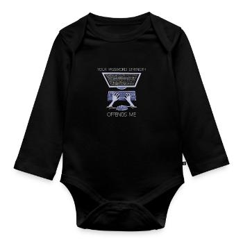 Hacker Programmer Developer Computer Science - Organic Longsleeve Baby Bodysuit - black - Front