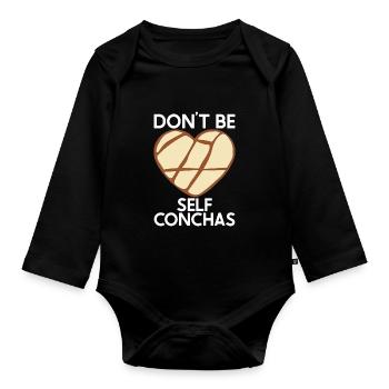 Conchas Pan Dulce Latina Espagnol - Body Bébé bio manches longues - noir - Devant
