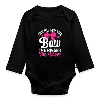 Cheerleader - Body Bébé bio manches longues - noir - Devant
