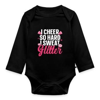 Cheerleader - Body Bébé bio manches longues - noir - Devant