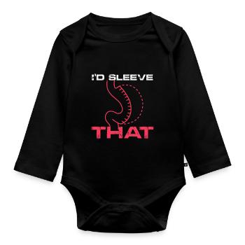 Id sleeve that Design pour un chirurgien gastrique - Body Bébé bio manches longues - noir - Devant