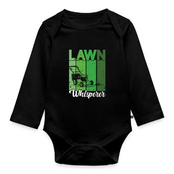Mowing - Organic Longsleeve Baby Bodysuit - black - Front