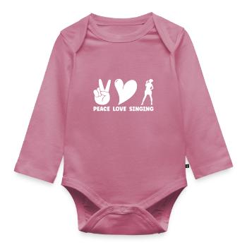 Sing - Organic Longsleeve Baby Bodysuit - mauve - Front