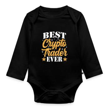 Bester Krypto Trader Aller Zeiten Crypto Traden - Baby Bio-Langarm-Body - Schwarz - Vorne