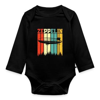 Zeppelin - Baby Bio-Langarm-Body - Schwarz - Vorne