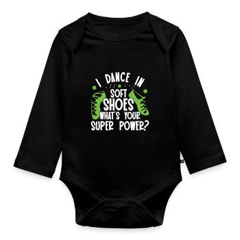 Irischer Tanz - Baby Bio-Langarm-Body - Schwarz - Vorne