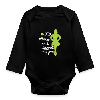Irischer Tanz - Baby Bio-Langarm-Body - Schwarz - Vorne