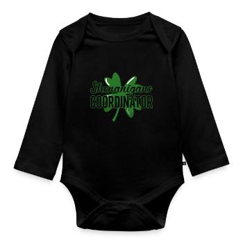 Coordonnatrice de Shenanigan’s de Merry St. Patrick’s - Body Bébé bio manches longues - noir - Devant