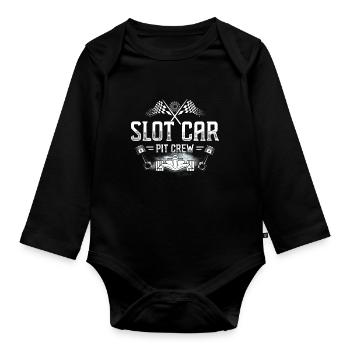 Slot Car Pit Crew - Slot Car - Baby Bio-Langarm-Body - Schwarz - Vorne