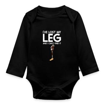 Amputation - Organic Longsleeve Baby Bodysuit - black - Front