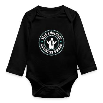 Self-employed business owner Self-employed - Organic Longsleeve Baby Bodysuit - black - Front