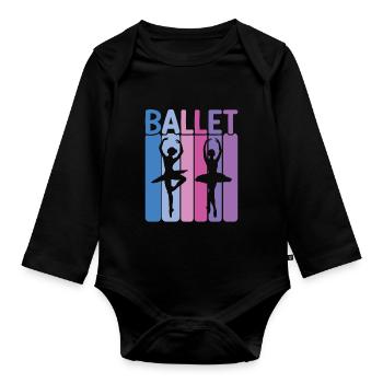Ballet - Organic Longsleeve Baby Bodysuit - black - Front