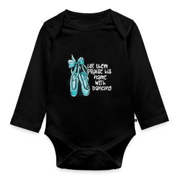 Ballet - Organic Longsleeve Baby Bodysuit - black - Front