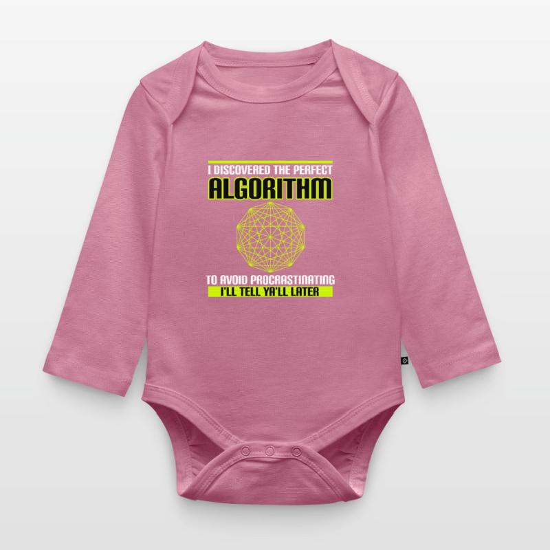 Discovered Perfect Algorithm Avoid Procrastinating Organic Longsleeve Baby Bodysuit