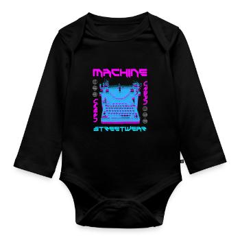 Machine Streetwear - Baby Bio-Langarm-Body - Schwarz - Vorne