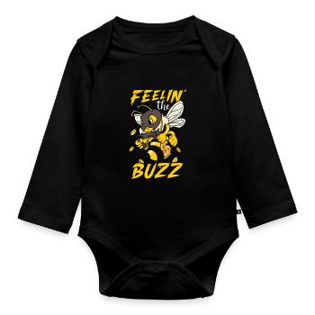 Honey beekeeping Beekeepers Honey bee apiary - Organic Longsleeve Baby Bodysuit - black - Front