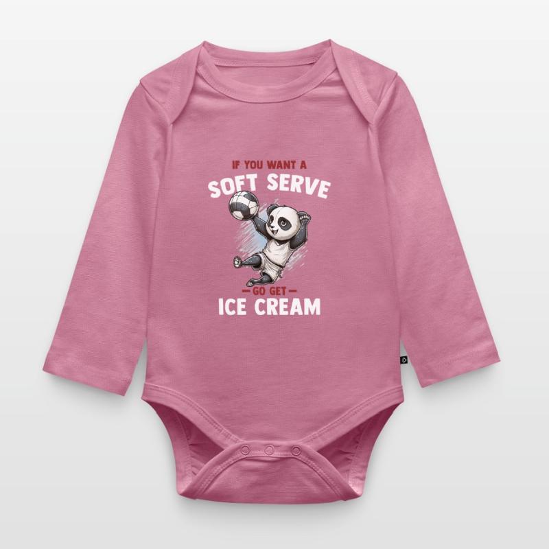 Wenn du ein Softeis willst, hol dir Eiscreme - Baby Bio-Langarm-Body