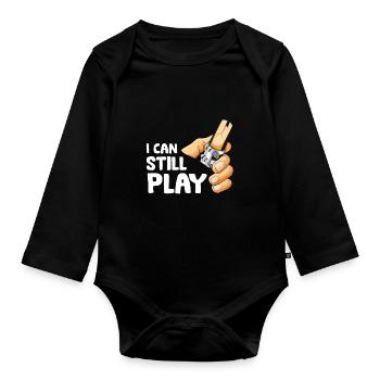 Clarinet Player Orchestra Musicians - Organic Longsleeve Baby Bodysuit - black - Front