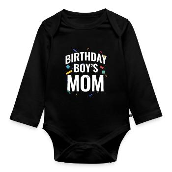 Mère du garçon d’anniversaire Bauklötze - Body Bébé bio manches longues - noir - Devant