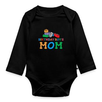 Mère du garçon d’anniversaire Bauklötze - Body Bébé bio manches longues - noir - Devant
